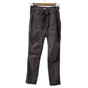 Faherty Olive Traveler Cargo Straight Pants Drawstring Waist Women XS